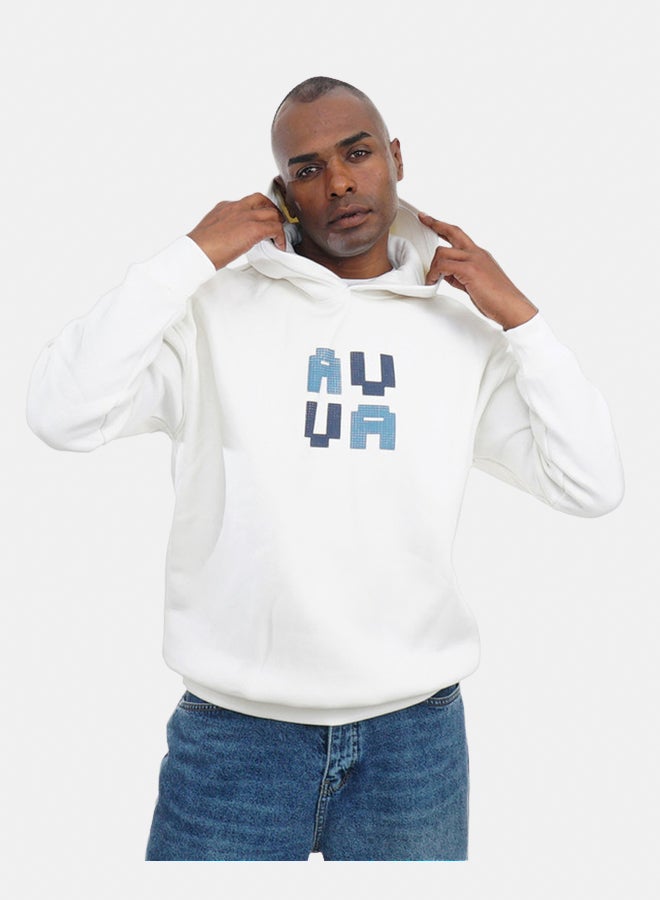 FIRE WOOD FireWood Printed Sweatshirt With Hooded long sleeve For Men- Offwhite - Image 3